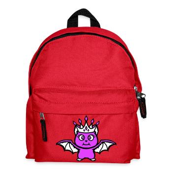 Mignon Chauve-souris Princesse Couronne Cils Halloween - Sac à dos Enfant - rouge - Devant