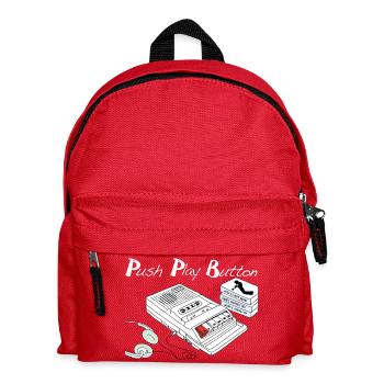 Vintage Music Theme - Kids' Backpack - red - Front