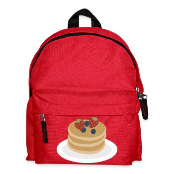 Beeren-Pfannkuchenstapel-Kunstwerk - Kinder Rucksack - Rot - Vorne