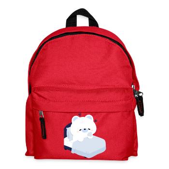 Dreamy Polar Bear on Cozy Bed - Kids' Backpack - red - Front