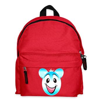 Cheerful Blue White Bear Mascot - Kids' Backpack - red - Front