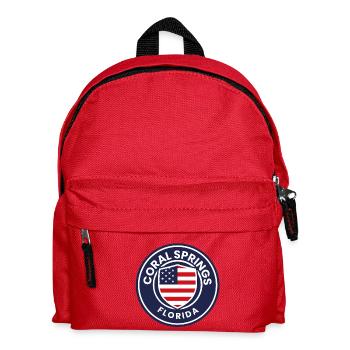 Coral Springs Flag Crest - Kids' Backpack - red - Front