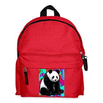 Panda - Kinder Rucksack - Rot - Vorne