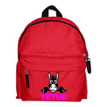 Hartnäckig - Kinder Rucksack - Rot - Vorne