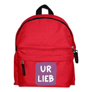 UR LIEB – Süßer Babyspruch zur Geburt Österreich - Kinder Rucksack - Rot - Vorne
