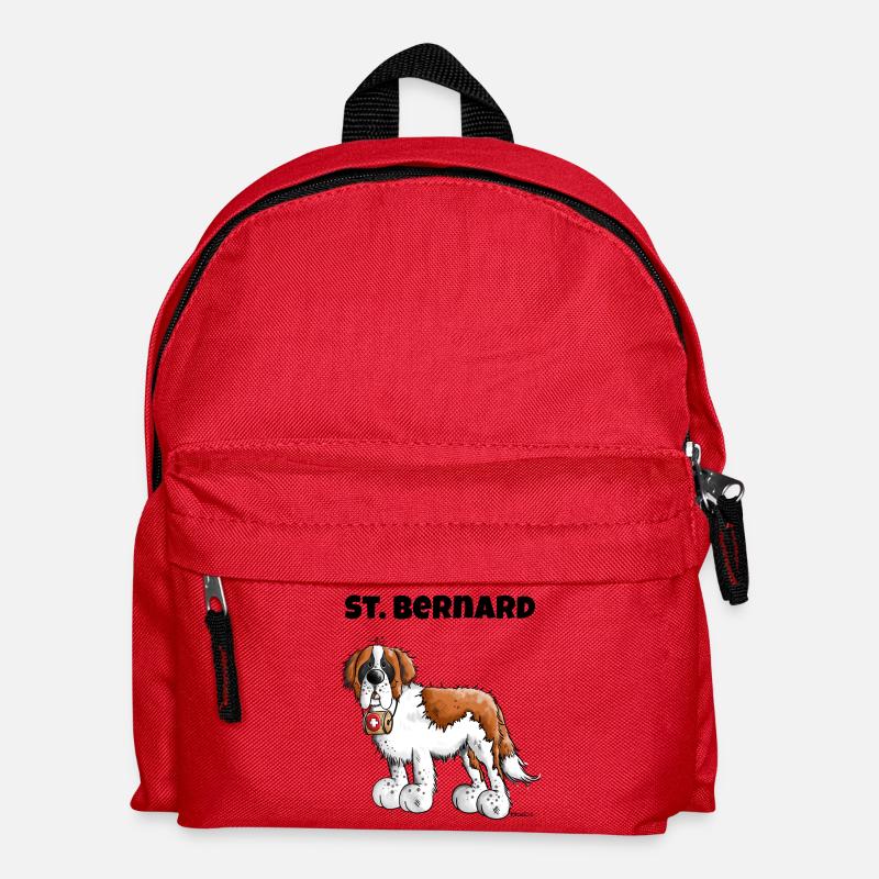 Der Bernhardiner ist da - Kinder Rucksack - Rot