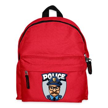 Polizist Polizei - Kinder Rucksack - Rot - Vorne
