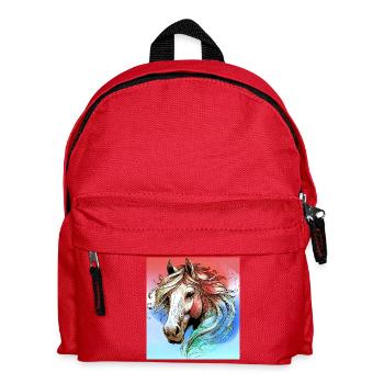 horse - Kids' Backpack - red - Front