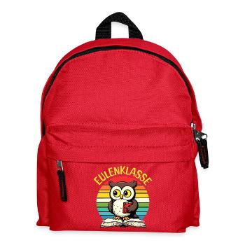 Eulenklasse Klassenshirt Schulkind T-Shirt Eule - Kinder Rucksack - Rot - Vorne