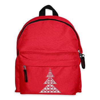 Weißer Tannenbaum - Kinder Rucksack - Rot - Vorne