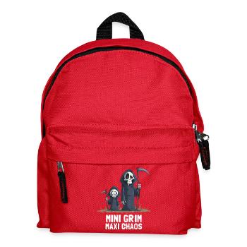 Kleiner Grim – Der Sensenmann des Chaos - Kinder Rucksack - Rot - Vorne