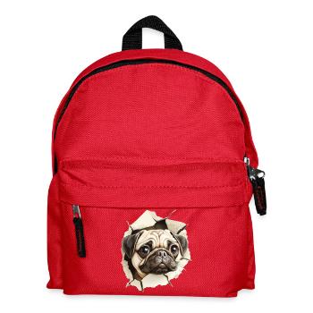 Pug - Kids' Backpack - red - Front