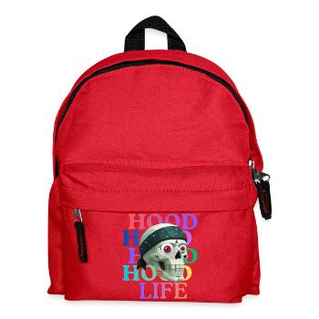 Hood Life Skull design de T-shirt. - Sac à dos Enfant - rouge - Devant