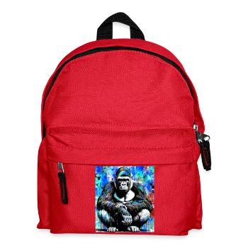 Gorilla - Kinder Rucksack - Rot - Vorne