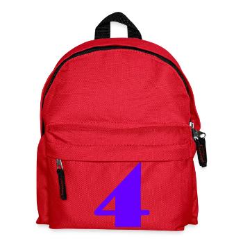 4 YEARS,4TH BIRTHDAY,4 YEARS ANNIVERSARY - Kids' Backpack - red - Front