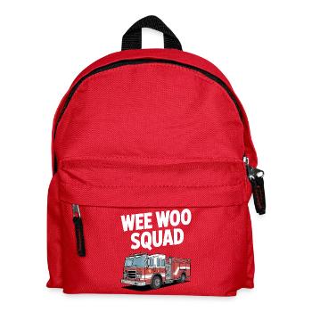 Wee Woo Squad pompiers sauveteur de voiture disant - Sac à dos Enfant - rouge - Devant