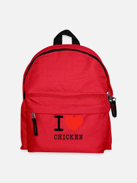 I love Chicken - Kinder Rucksack - Rot