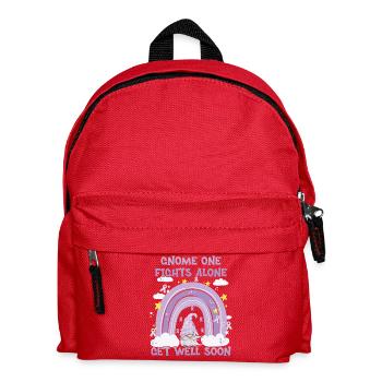 Gnome One Fights Alone Cancer Awareness - Kids' Backpack - red - Front