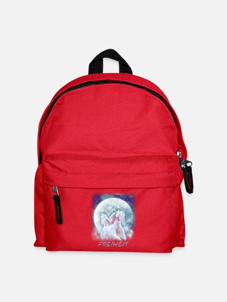 Pferde Mädchen Freiheit - Kinder Rucksack - Rot