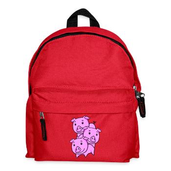 Porcs mignons - Sac à dos Enfant - rouge - Devant