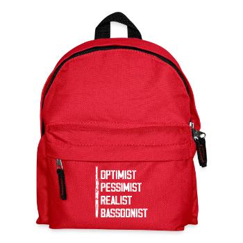 Optimiste Pessimiste Bassoniste réaliste - Sac à dos Enfant - rouge - Devant