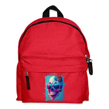 Dame tête de mort avec des lunettes de soleil - Sac à dos Enfant - rouge - Devant