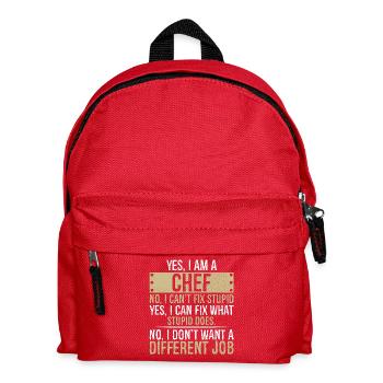 je suis CHEF non je ne peux pas réparer bête - Sac à dos Enfant - rouge - Devant