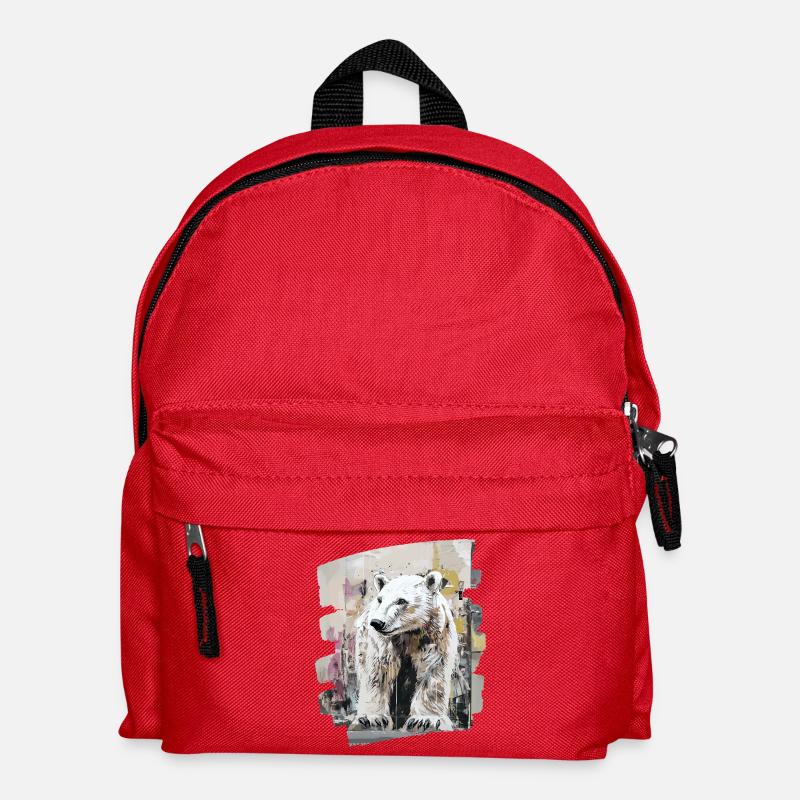 Eisbär Graffiti Sprayer - Kinder Rucksack - Rot