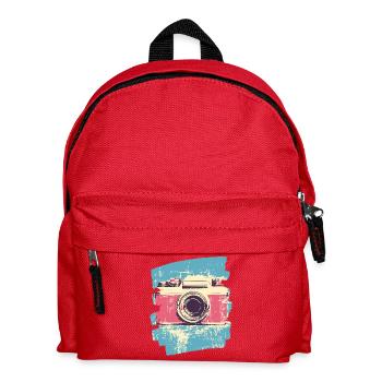 Kamera Fotograf Foto - Kinder Rucksack - Rot - Vorne