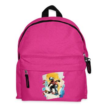 Snowboarder poudreuse - Sac à dos Enfant - fuchsia - Devant