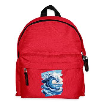 Waves and sea - Kids' Backpack - red - Front