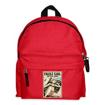 Lazy sow on the beach with pride - Kids' Backpack - red - Front