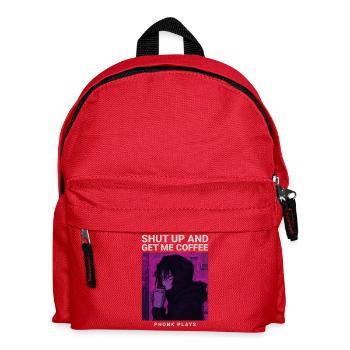 Tais-toi et apporte-moi un café Anime Girl Coffee Phonk - Sac à dos Enfant - rouge - Devant