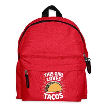 Taco Spruch Mexikanisches Essen Witz Taco Geschenk - Kinder Rucksack - Rot - Vorne
