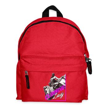 Climbing Lady Kletterin Bergsteigerin - Kinder Rucksack - Rot - Vorne