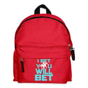 I Bet You Will Bet Horse Race Humor for Gamblers - Kinder Rucksack - Rot - Vorne