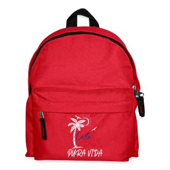 Pura Vida Costa Rica - Kinder Rucksack - Rot - Vorne