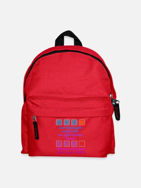 Unispruch "auf Temperatur" Geschenk, Studenten - Kinder Rucksack - Rot