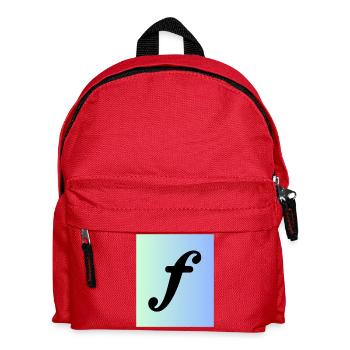 Forte - Zeichen auf Hintergrund Musik - Kinder Rucksack - Rot - Vorne