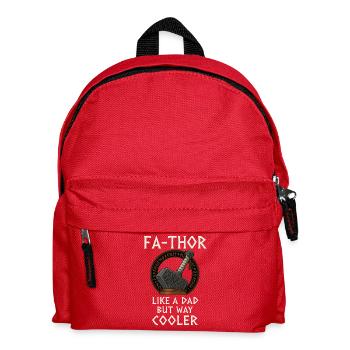 Fa-Thor Wikinger Vater Hammer Design - Kinder Rucksack - Rot - Vorne