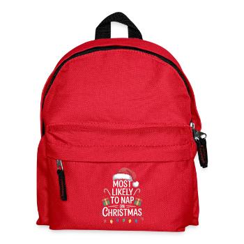 Le plus susceptible de faire une sieste à Noël - Sac à dos Enfant - rouge - Devant
