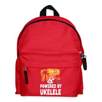 Ukulélé hawaïen Ukulélé propulsé par - Sac à dos Enfant - rouge - Devant