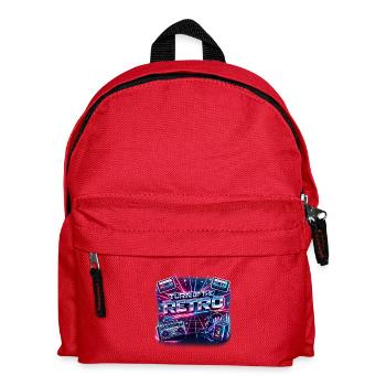 Turn Up the Retro Neon Nostalgia - Kids' Backpack - red - Front