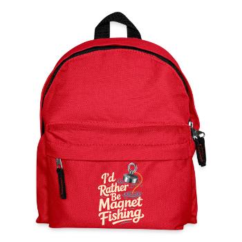 I'd rather magnet fish - Kids' Backpack - red - Front