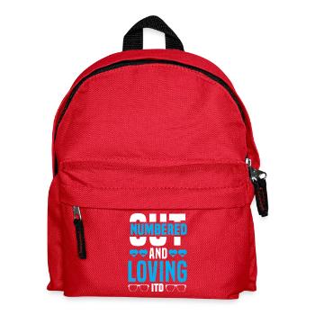 Père, père de trois filles et filles - Sac à dos Enfant - rouge - Devant