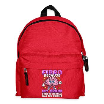 Fibromyalgie-Bewusstsein Fibro normal war zu langweilig - Kinder Rucksack - Rot - Vorne