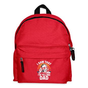 J’ai vu que je raconte à papa Lustiger Jesus Spruch - Sac à dos Enfant - rouge - Devant