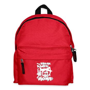 Breakdancing or going home - Kids' Backpack - red - Front