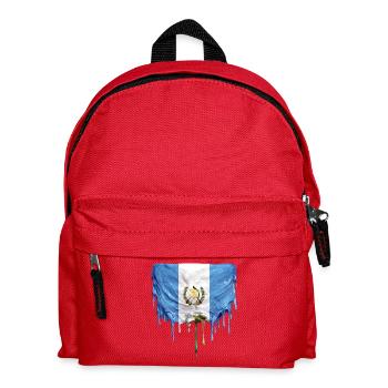 Guatemala Flagge Schmelz-Effekt - Kinder Rucksack - Rot - Vorne