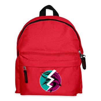 Elektrischer Split Shark - Kinder Rucksack - Rot - Vorne